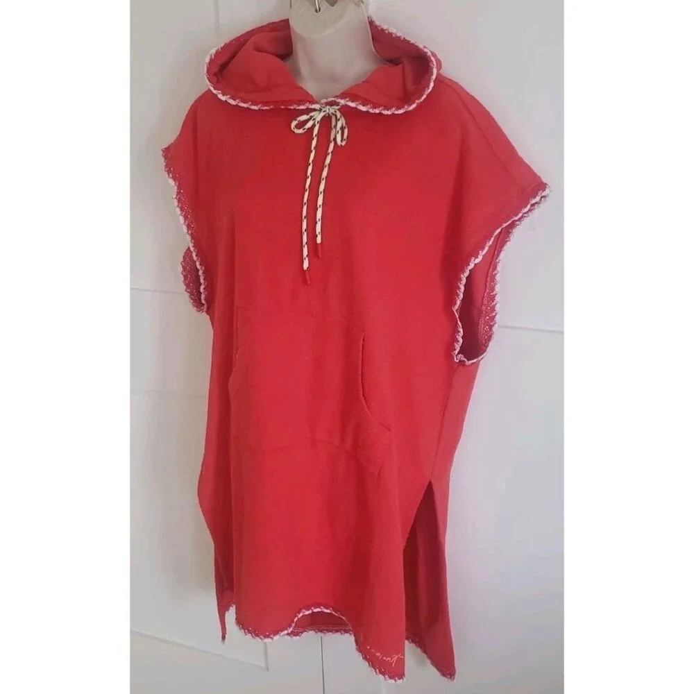 NEW FREE PEOPLE FP MOVEMENT KAI PULLOVER HOODIE DRESS SCARLETT COMBO XSMALL - Picture 4 of 11